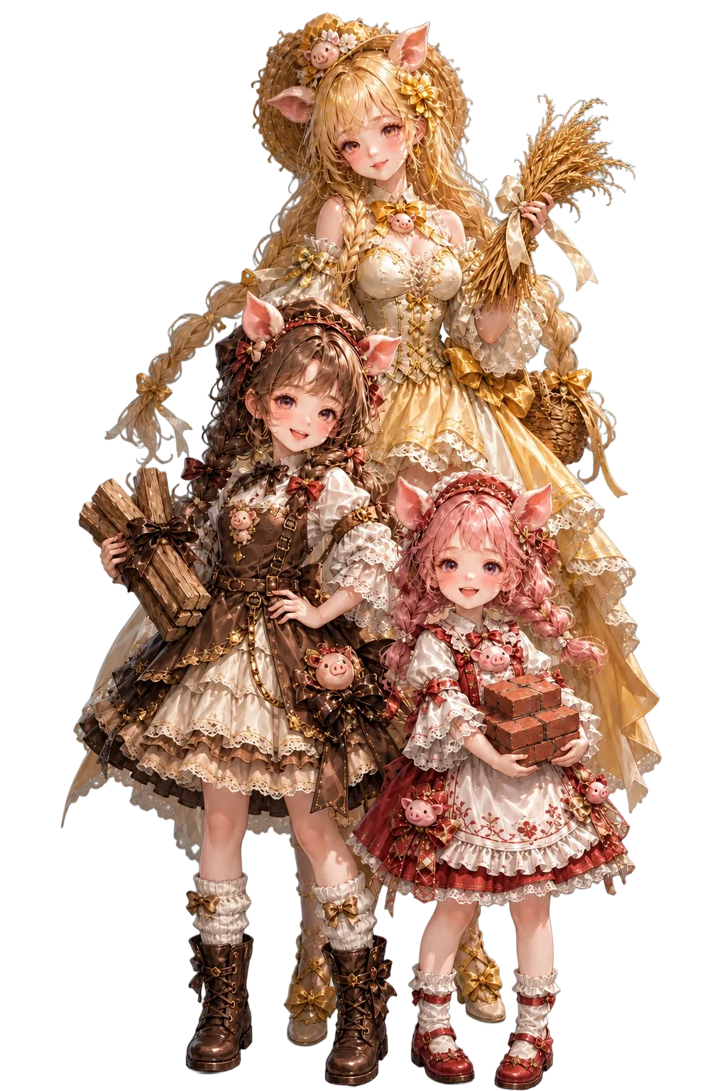 三匹の子ぶたの立ち絵